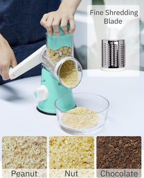 Tabletop Drum Grater Manual Rotary Vegetable Slicer Cutter Kitchen