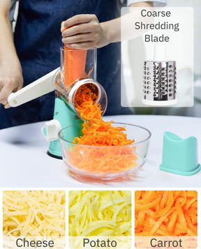 Tabletop Drum Grater Manual Rotary Vegetable Slicer Cutter Kitchen