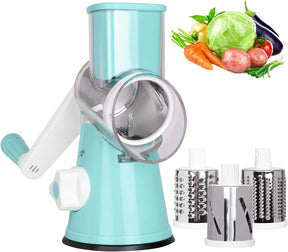 Tabletop Drum Grater Manual Rotary Vegetable Slicer Cutter Kitchen